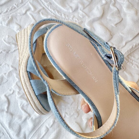 Stuart Weitzman Miami Espadrille Sandal Size 7.5 New - Picture 8 of 10